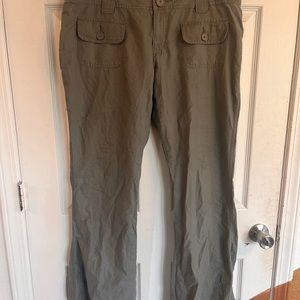 Flared Pale Green Jeans